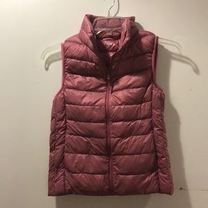 Uniqlo Pink puffer vest